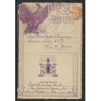 CB-099 - CARTA BILHETE CIRCULADA DO RIO DE JANEIRO EM 1938 