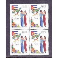 C-2627 - QUADRA MINT (NOVA GOMADA PERFEITA) - EMISSÃO CONJUNTA COM CUBA - SOM - 2005