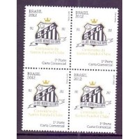 C-3186 - CENTENÁRIO DO SANTOS FUTEBOL CLUBE - 1º PORTE CARTA COMERCIAL 
