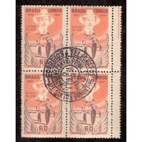 C-0270 - QUADRA - CARIOMBO CBC - SEMANA DA ASA 1951 - AVIAÇÃO - SANTOS DUMONT