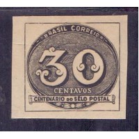 C-0180 - PLIÊ - VARIEDADE - CENTENÁRIO DO SELO BRASILEIRO OLHO-DE-BOI - 1943