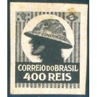 C-0049 - PROVA SELO - VARIEDADE - SOLDADO - 400 RÉIS - COR PRETA - CURIOSIDADE NÃO CATALOGADA