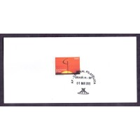 C-2950 - CARTELA COM SELO COMEMORATIVO - MEMORIAL JK - CARIMBO CBC - 2012