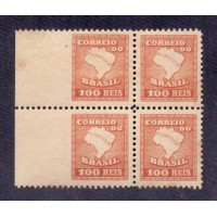 C-0046 - QUADRA - NOVA - SEM PICOTE LATERAL ESQUERDO - MAPA DO BRASIL - REVOLUÇÃO DE 1932 - VARIEDADE/CURIOSIDADE