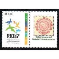 C-2700 - PERSONALIZADO - JOGOS PANAMERICANOS 2007 – MINT – MUITO RARO – RHM 300 UFS