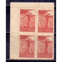 C-0078 - 1934 - VISITA DO CARDEAL PACELLI (PIO XII) - CRISTO REDENTOR  - 1ª TIRAGEM - 300 RÉIS – VINHO - QUADRA NOVA GOMADA COM OXIDAÇÃO – MARGEM DE FOLHA – SUPER LINDA - RHM 880 UFS