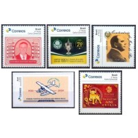 2021 - ANO COMPLETO - MINT - 5 SELOS PERSONALIZADOS BÁSICOS - PB-191 A PB-195