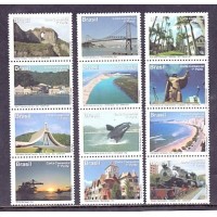 C-3169/3180D - 2012 - MINT - SÉRIE COM 12 SELOS - ENCANTOS DE SANTA CATARINA - HORIZONTAL - DESPERSONALIZADO - RHM 360 UFS