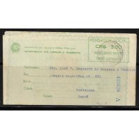 MENSAGEM SOCIAL DE NATAL CIRCULADA DO RIO GRANDE DO SUL PARA O CEARÁ EM 1940, COM SELO-FECHO "DCT"
