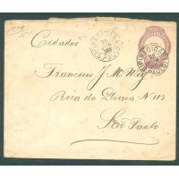 EN-047 - LINDO INTEIRO POSTAL - CIRCULADO DE PIRACICABA 29/09/1902 PARA SÃO PAULO - FORMATO 130 X 104 MM - VERSO CARIMBO 3º TREM AMBULANTE 30/06 E SÃO PAULO 30/06/1902 - RHM R$ 700,00 (140 UFS)