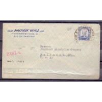 ENVELOPE CIRCULADO VIA AÉREA DO RIO DE JANEIRO PARA OS ESTADOS UNIDOS - 1939