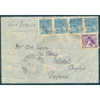ENVELOPE CIRCULADO VIA AIR FRANCE PARA INGLATERRA - EM 13/1/1936 - CARIMBO `SERVIÇO AÉREO AMAZONAS`