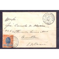 MADRUGADA - ENVELOPE CIRCULADO DE JAGUARIAHYVA PARA CURITIBA EM 31 DEZ 1906 - 20 RÉIS PORTE ISOLADO - LEVE CARIMBO NO VERSO PROVAVELMENTE DE CHEGADA