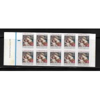 USA - Y C-2287a - 1994 - NATAL - A VIRGEM E O MENINO PINTADA POR ELISABETTA SIRANI (1663) - CARNÊ DE  5$80 CONTENDO DUAS BANDAS HORIZONTAIS CADA UMA COM  10 SELOS - MINT