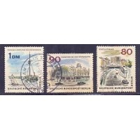 ALEMANHA BERLIN - USADO - Y 238239+240 (1965-1966) NOVA BERLIN - EDIFÍFIOS - VIADUTO - 3 SELOS DE UMA SÉRIE DE 12
