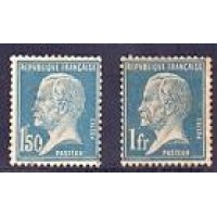 FRANÇA - Y 179181 (1923-26) TIPO PASTEUR - 1 F E 1 F 50 AZUL - 2 SELOS NOVOS SEM GOMA