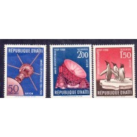 HAITI - 1958 - YV-375/377 - 11 EUROS - SATÉLITES/PINGUINS