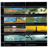 ARGENTINA - BLOCO 8 SELOS - PAISAGENS / FAROL / OUTRAS - 2002