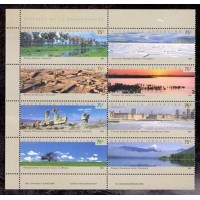 ARGENTINA II - BLOCO 8 SELOS - PAISAGENS - 2002