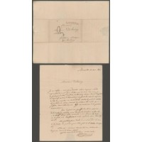 CARTA CIRCULADA DE BRUXELAS (BÉLGICA) PARA CHARLEROI (BÉLGICA) EM 1825