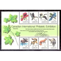 ESTADOS UNIDOS - FAUNA - NOVOS - PÁSSAROS/RAPOSA/ESQUILO - BLOCO 8 SELOS 