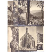 ALEMANHA - CONJUNTO COM 7 CARTÕES POSTAIS PROVAVELMENTE DA DÉCADA DE 50 - PAISAGENS DA ALEMANHA EM SÉPIA - PERFEITO ESTADO