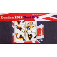 ESPORTE - OLIMPÍADAS - BLOCO 6 SELOS - INGLATERRA CIDADE SEDE LONDRES - 2012