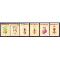 FAUNA - ABELHAS - 6 SELOS (2915/20 YVERT) - POLÔNIA - 1987