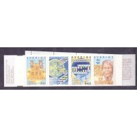 FAUNA - ABELHAS - CADERNETA COM 8 SELOS - PRÊMIO NOBEL DE FISIOLOGIA E MEDICINA - SUÉCIA - 1989