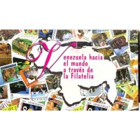 VENEZUELA - MINI F0LHA COM 10 SELOS + BLOCO + FOLDER - 50º ANIVERSÁRIO DA INDEPENDÊNCIA DA INDIA - OBS: APARENTEMENTE OS ITENS MOLHARAM, PARTE DO BLOCO COLOU NO ENVELOPE