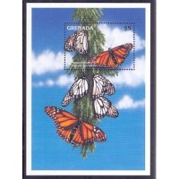 GRENADA - BLOCO - MINT - BORBOLETAS