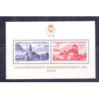 LIECHTENSTEIN - MICHEL BLOCO 09 - ARQUITETURA - 1972
