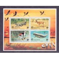 QUÊNIA - FAUNA - BLOCO COM 4 SELOS