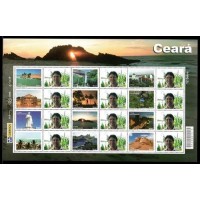 C-2861/2872 - 2009 - MINT - FOLHA COMPLETA DE 12 SELOS - CEARÁ - VINHETA FOTO DE COLECIONADOR - RHM 360 UFS