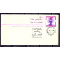 FDC-037 - 1973 - 1º DIA + CBC GUANABARA - PODER JUDICIÁRIO - RHM R$ 135,00 (27 UFS X R$ 5,00)
