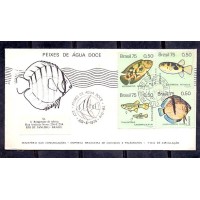 FDC-067 - 1975 - 1º DIA + CBC RIO - PEIXES DE ÁGUA DOCE - RHM R$ 320,00 (64 UFs X R$ 5,00)