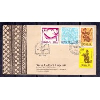 FDC-055 - CULTURA POPULAR - ARTES - 1974 - C-859/862 - CARIMBO CBC + 1º DIA - RHM R$ 262,50 (52,50 X R$ 5,00)
