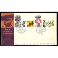 FDC-011 - A TERRA E O HOMEM - CARIMBO CBC - RHM NÃO COTA COM CARIMBO CBC - ESTIMADO R$ 500,00 (100 UFS) DE CATÁLOGO