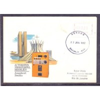 AUTÔMATO (SELO ETIQUETA) - SE-02 - FDC CIRCULADO PARA O RIO DE JANEIRO COM SELO - FACIAL Cr$ 12,00 AGÊNCIA SENADO BRASÍLIA DF 22 JANEIRO 1982