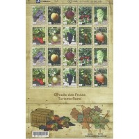 C-2825/2834 - 2009 - MINT - FOLHA DE 20 SELOS + VINHETA - CIRCUITO DAS FRUTAS - RHM 150 UFS