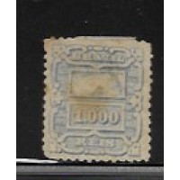 I-69 - PÃO DE AÇÚCAR - 1000 RÉIS - AZUL ULTRAMAR CLARO - NOVO  - 1888