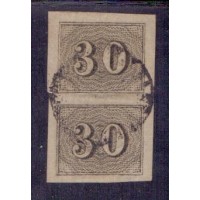 I-13 - CARIMBO A IDENTIFICAR - PAR COM ÓTIMAS MARGENS - 30 RÉIS