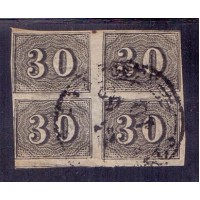 I-13 - CARIMBO CORREIO GERAL DA CORTE - QUADRA - 30 RÉIS - RHM R$ 1.000,00 (200 UFS)