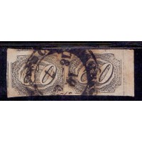 I-06 - CARIMBO CORREIO GERAL DA CORTE - 60 RÉIS - LINDO PAR HORIZONTAL COM ÓTIMAS MARGENS PRA ESSA EMISSÃO - INCLINADO - RHM R$ 1.350,00 (270 UFS)