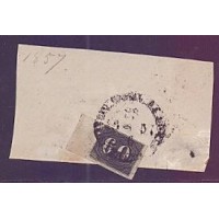 I-14 - CARIMBO CORREIO GERAL DA CORTE CGC - 60 RÉIS - VERTICAIS - SOBRE FRAGMENTO