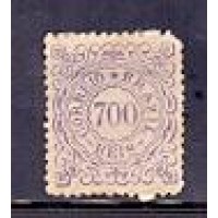 I-68 – CIFRA 700 RÉIS – NOVO GOMADO – CHARNEIRA – SELO BEM CENTRADO – PICOTE IRREGULAR NO CANTO SUPERIOR DIREITO – MUITO BOA COR PRA ESSA EMISSÃO – LINDÍSSIMO - RHM 160 UFS
