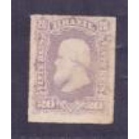 I-38B - DOM PEDRO II - "PERCÉ" - BARBA BRANCA - 20 RÉIS LILÁS ROSADO - RHM: 110 UFS