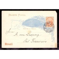BP-021 - 40 RÉIS - CIRCULADO DE JOINVILLE PARA SÃO FRANCISCO DO SUL - LINDOS CARIMBOS - 1896