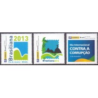 2013 - ANO COMPLETO - MINT - 3 SELOS PERSONALIZADOS BÁSICOS - PB-001 A PB-003