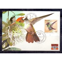 MAX-065 - 1981 - FAUNA BRASILEIRA - TOPETINHO VERMELHO - CARIMBO CBC + 1º DIA - RHM R$ 65,00 ( 13 UFS X R$ 5,00)